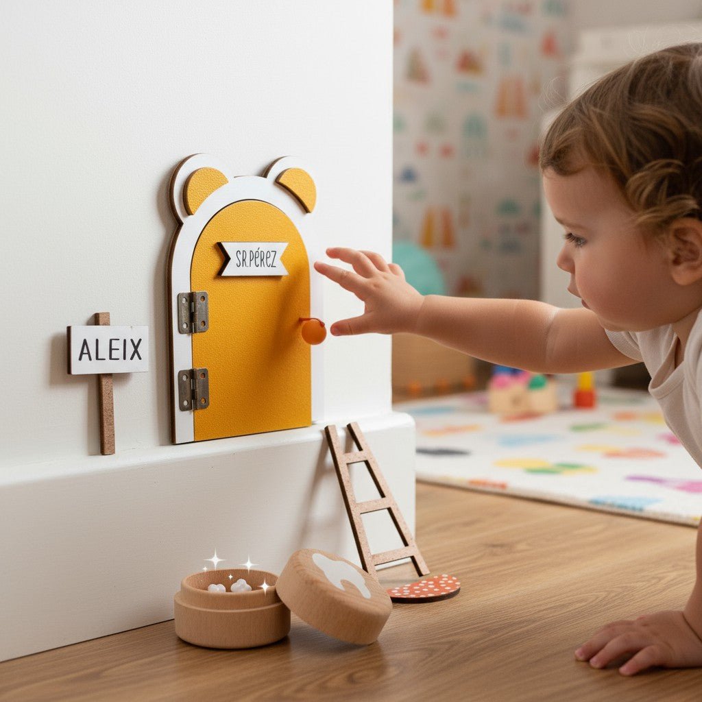PUERTA RATONCITO PÉREZ ·NARANJA· - Happy Moments Baby