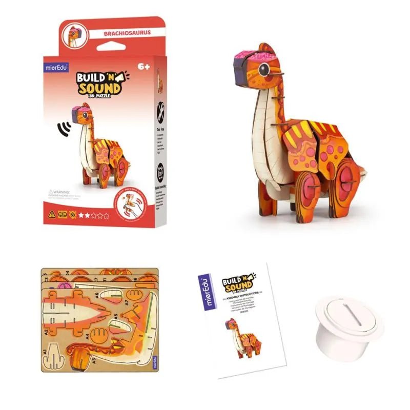 PUZZLE 3D CON SONIDO BUILD 'N' SOUND ·BRACHIOSAURUS· - Happy Moments Baby