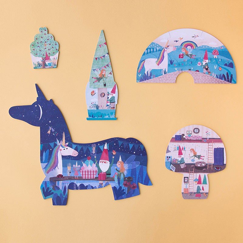 PUZZLE LONDJI 5 PUZZLES ·HAPPY BIRTHDAY MY LITTLE UNICORN· - Happy Moments Baby
