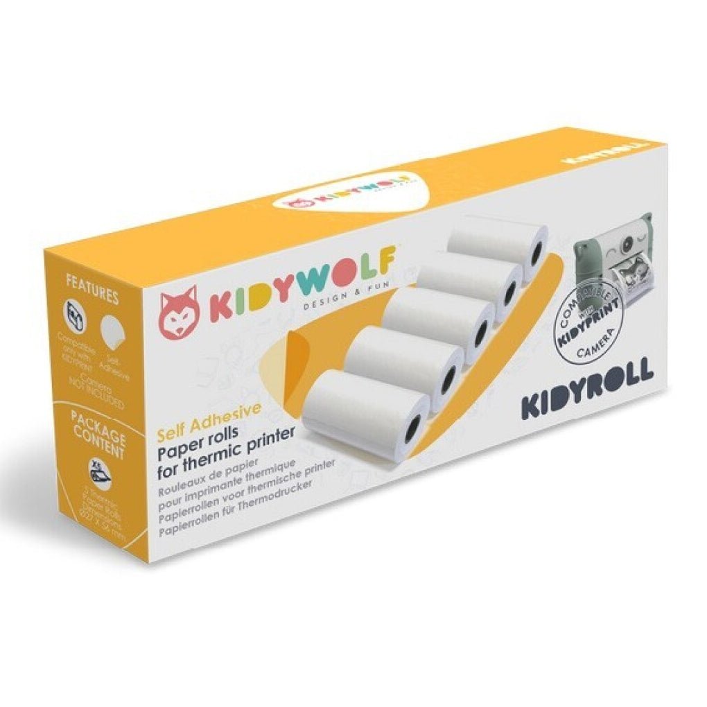 ROLLOS DE PAPEL PARA CÁMARA KIDYPRINT ·KIDYROLL 5UD ADHESIVO· - Happy Moments Baby