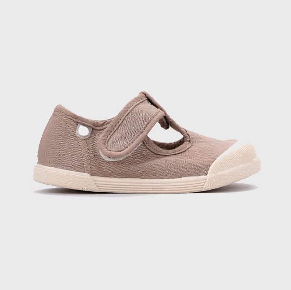 SANDALIAS RESPETUOSAS IGOR ·LONA PEPITO CACAO· - Happy Moments Baby