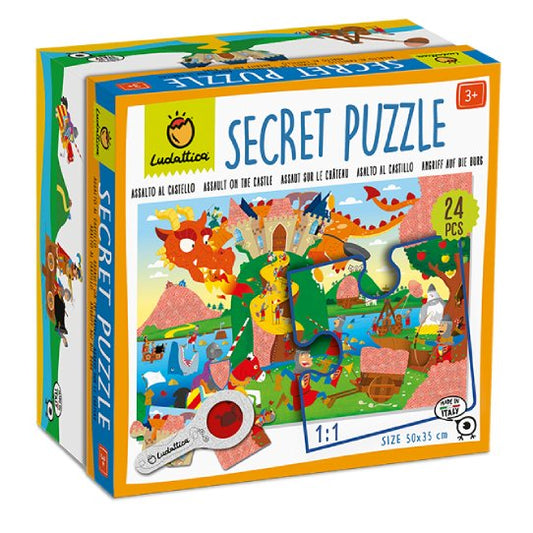 SECRET PUZZLE LUDATTICA 24 PIEZAS ·ASALTO AL CASTILLO· - Happy Moments Baby