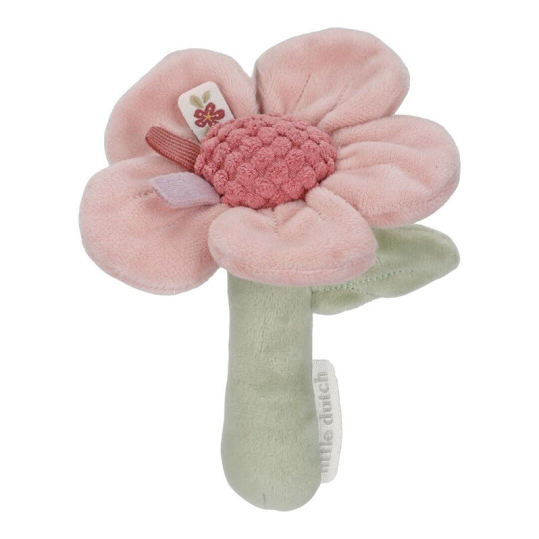 SONAJERO DE TELA LITTLE DUTCH ·FLOR ROSA· - Happy Moments Baby