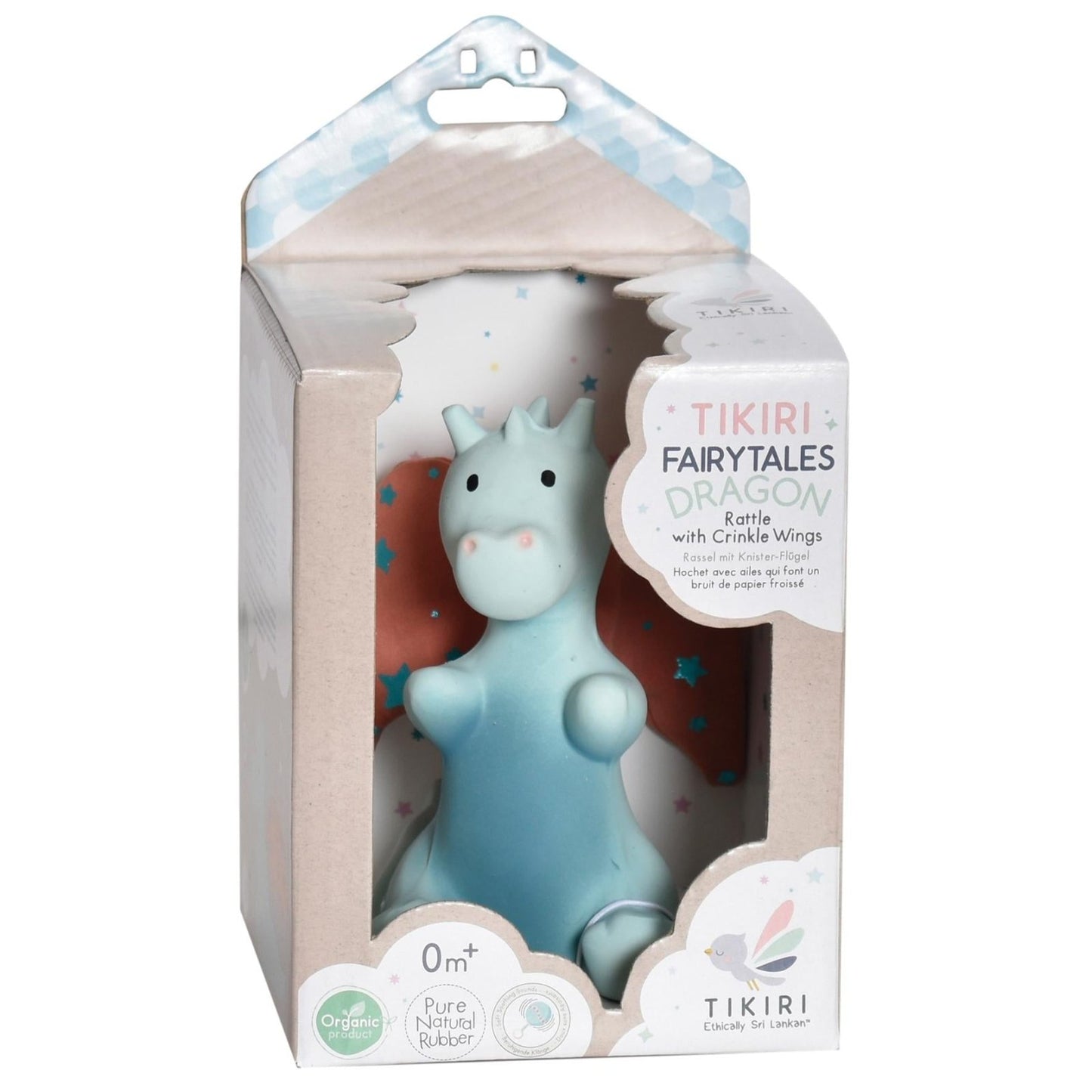 SONAJERO MORDEDOR 100% CAUCHO NATURAL TIKIRI ·DRAGÓN SUNSHINE· - Happy Moments Baby