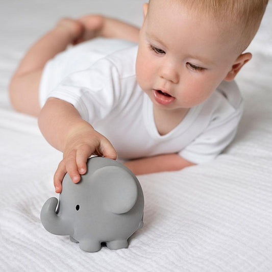SONAJERO MORDEDOR 100% CAUCHO NATURAL TIKIRI ·ELEFANTE· - Happy Moments Baby