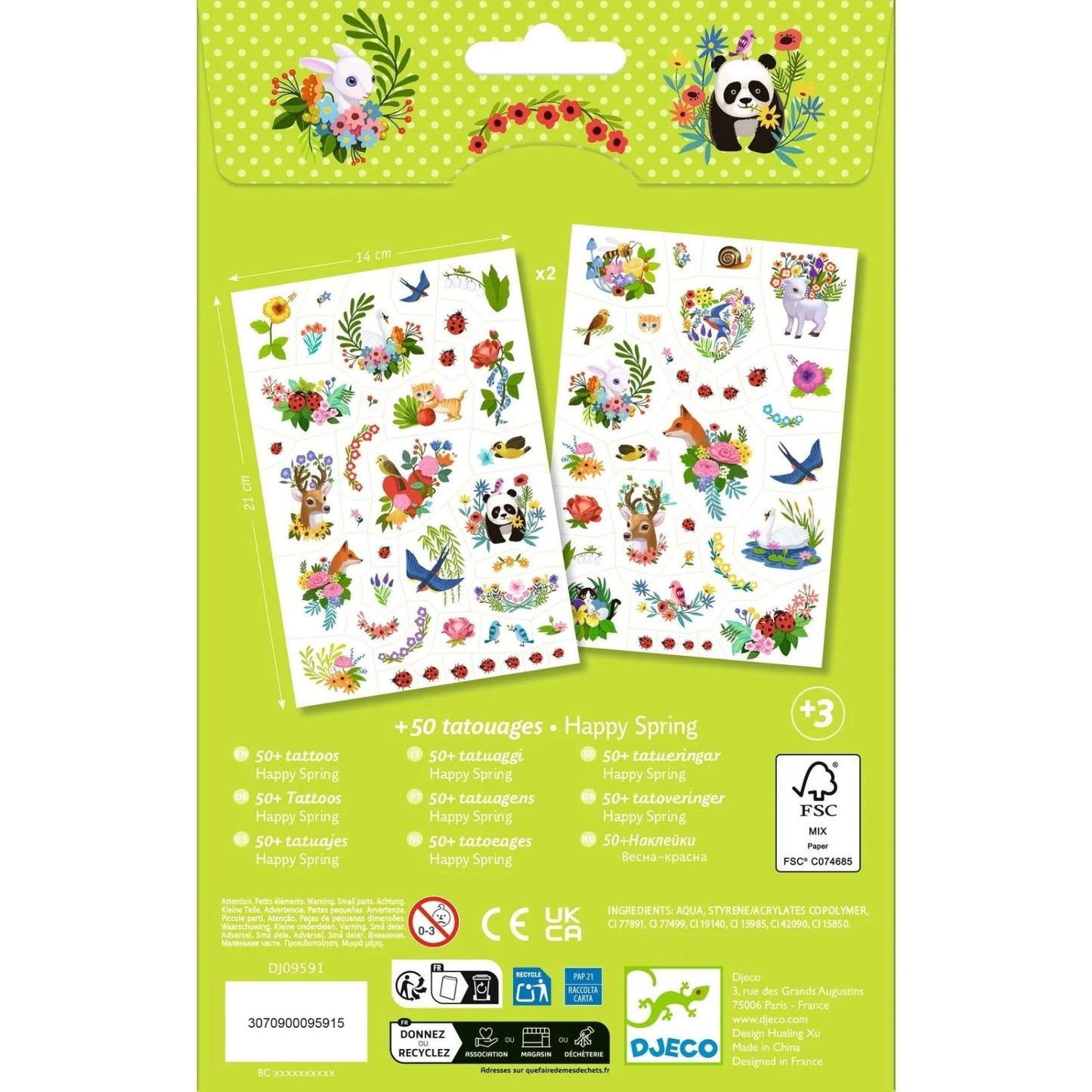 TATUAJES INFANTILES DJECO ·TATTOOS PRIMAVERA· - Happy Moments Baby