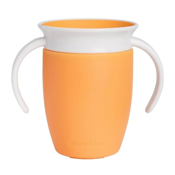 TAZA ANTIGOTEO CON ASAS MIRACLE 360º 200ML ·NARANJA· - Happy Moments Baby
