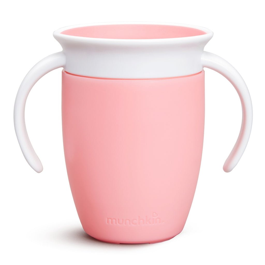 TAZA ANTIGOTEO CON ASAS MIRACLE 360º 200ML ·ROSA· - Happy Moments Baby