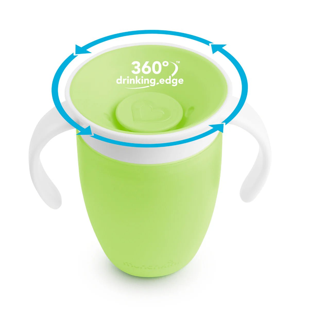 TAZA ANTIGOTEO CON ASAS MIRACLE 360º 200ML ·VERDE· - Happy Moments Baby