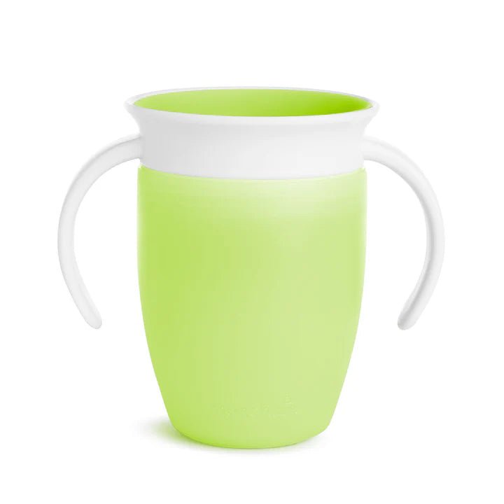 TAZA ANTIGOTEO CON ASAS MIRACLE 360º 200ML ·VERDE· - Happy Moments Baby
