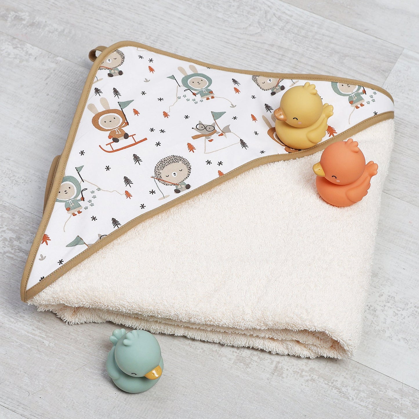 TOALLA CAPA DE BAÑO XL BEBÉ ·WINTER· - Happy Moments Baby