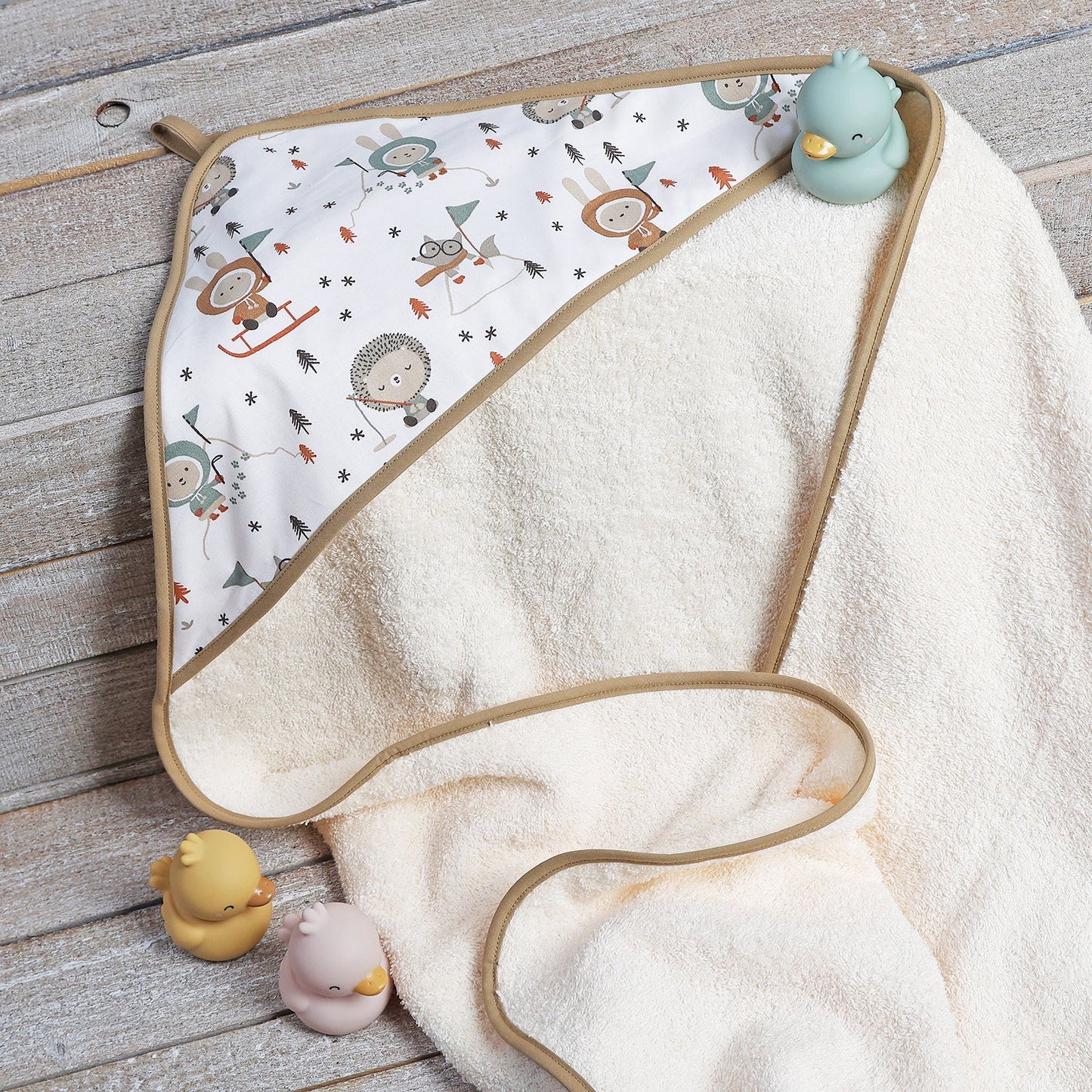 TOALLA CAPA DE BAÑO XL BEBÉ ·WINTER· - Happy Moments Baby