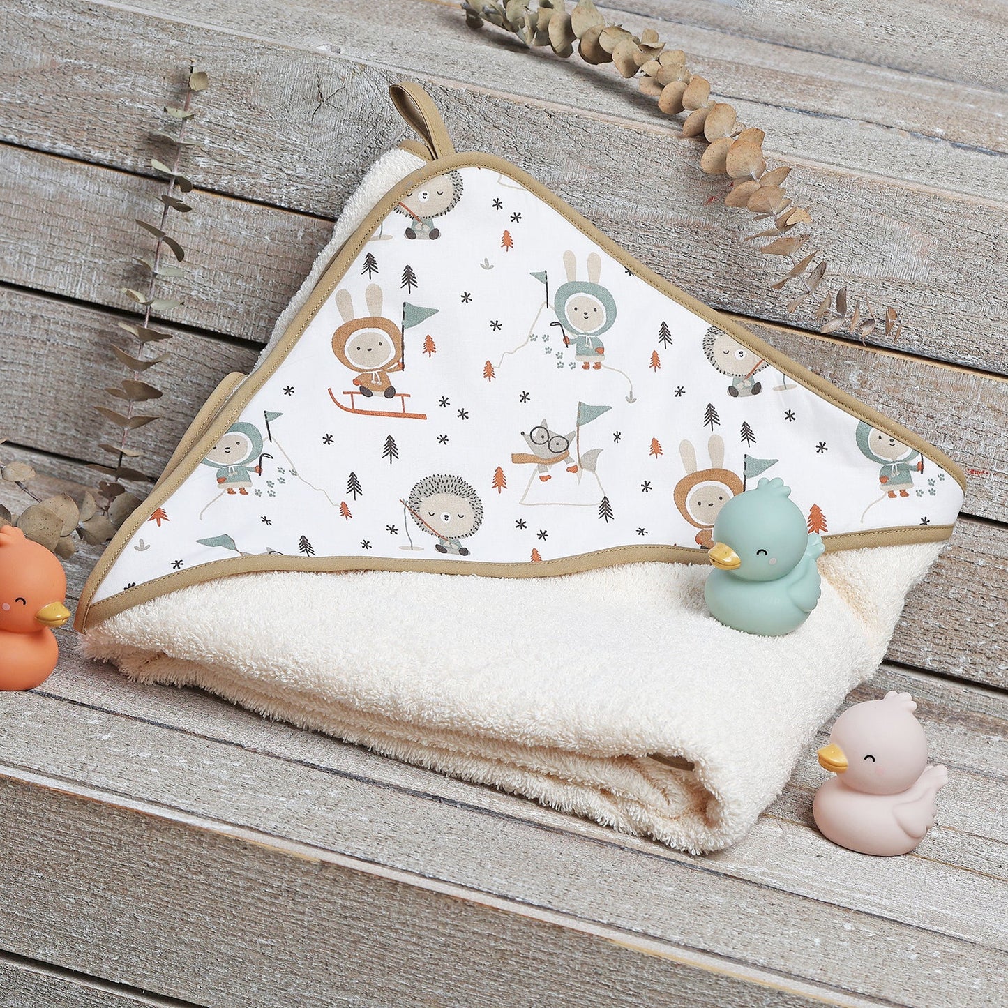 TOALLA CAPA DE BAÑO XL BEBÉ ·WINTER· - Happy Moments Baby