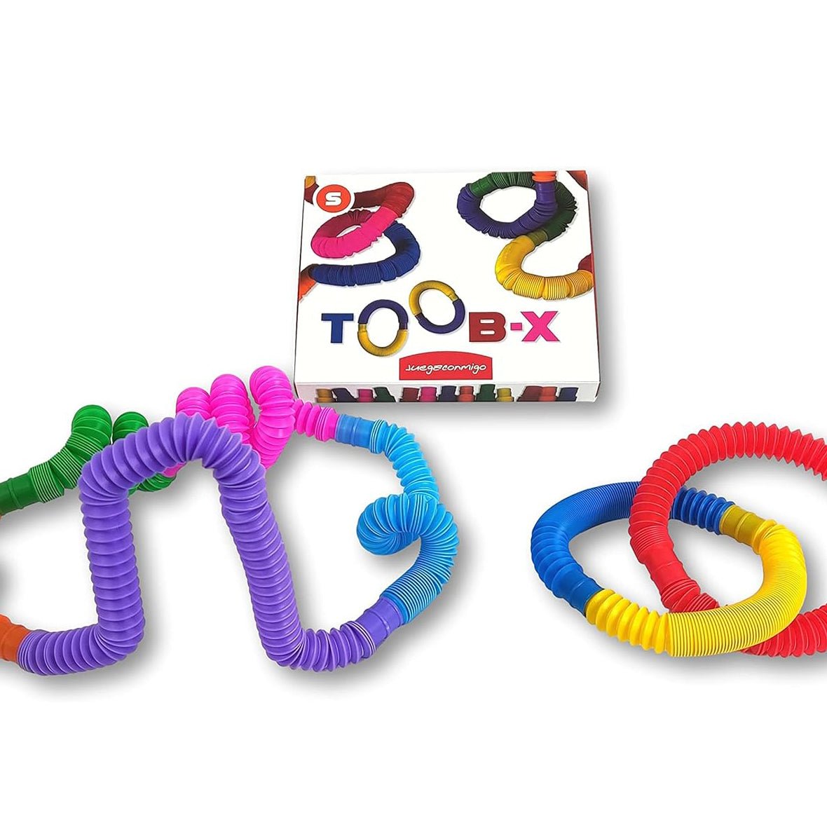 TUBOS FLEXIBLES TOOB - X ·8 PIEZAS TAMAÑO S· - Happy Moments Baby