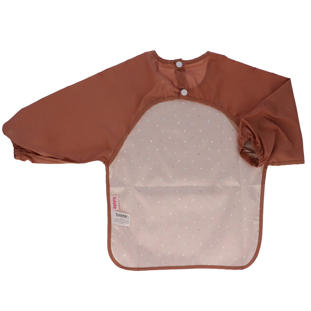 BABERO CON MANGAS TUTETE ·DOTS BROWN· - Happy Moments Baby