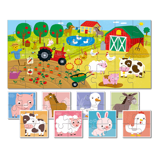 BABY PUZZLE LUDATTICA 32 PIEZAS ·LA GRANJA· - Happy Moments Baby