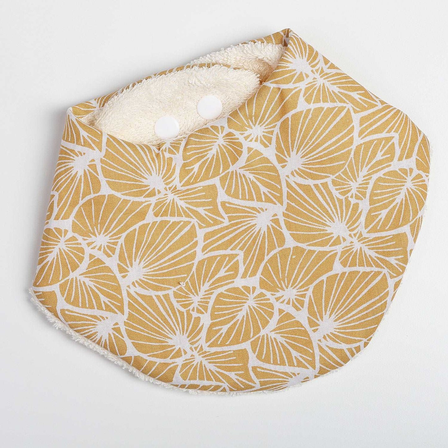 BANDANA BEBÉ ·HOJAS MOSTAZA· - Happy Moments Baby