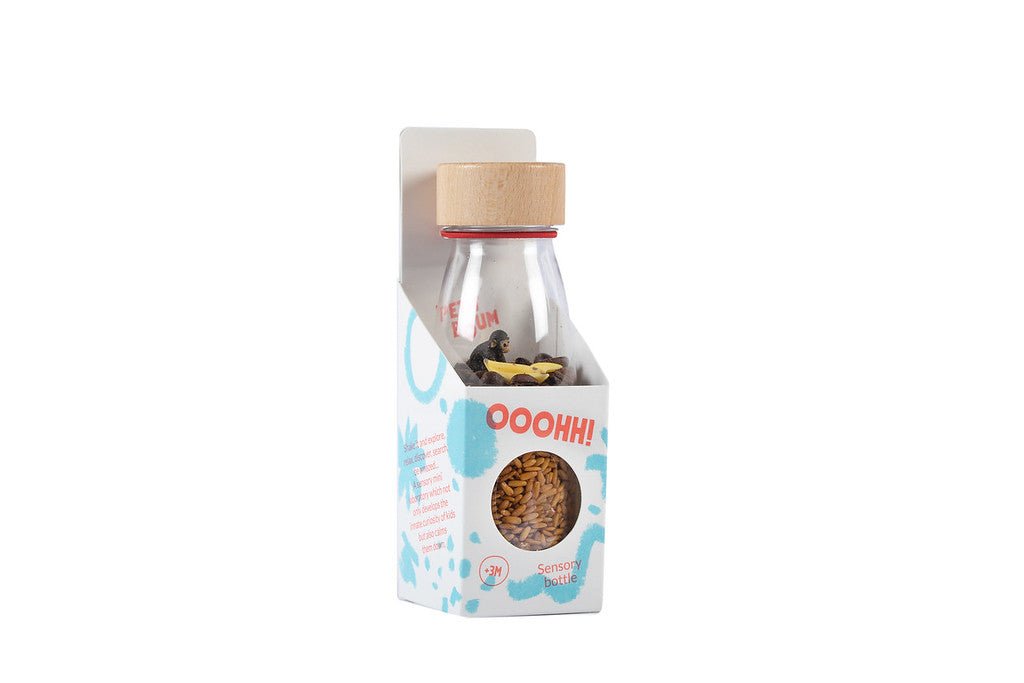 BOTELLA SENSORIAL PETIT BOUM ·MONKEY· - Happy Moments Baby