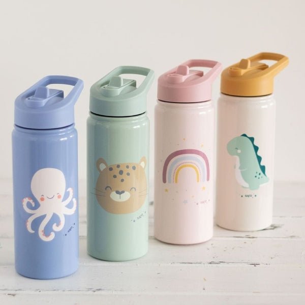 BOTELLA TÉRMICA CON PAJITA 500ML SARO ·PULPO· - Happy Moments Baby