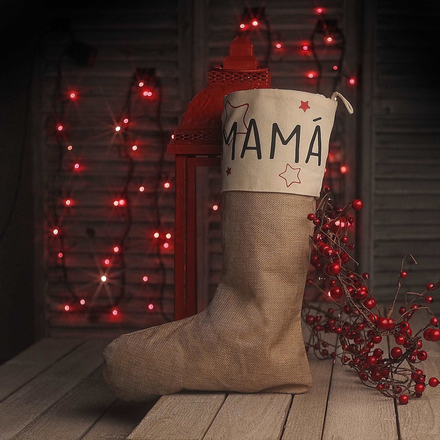 CALCETINES NAVIDAD PERSONALIZADOS FAMILIA ·ESTRELLAS· - Happy Moments Baby