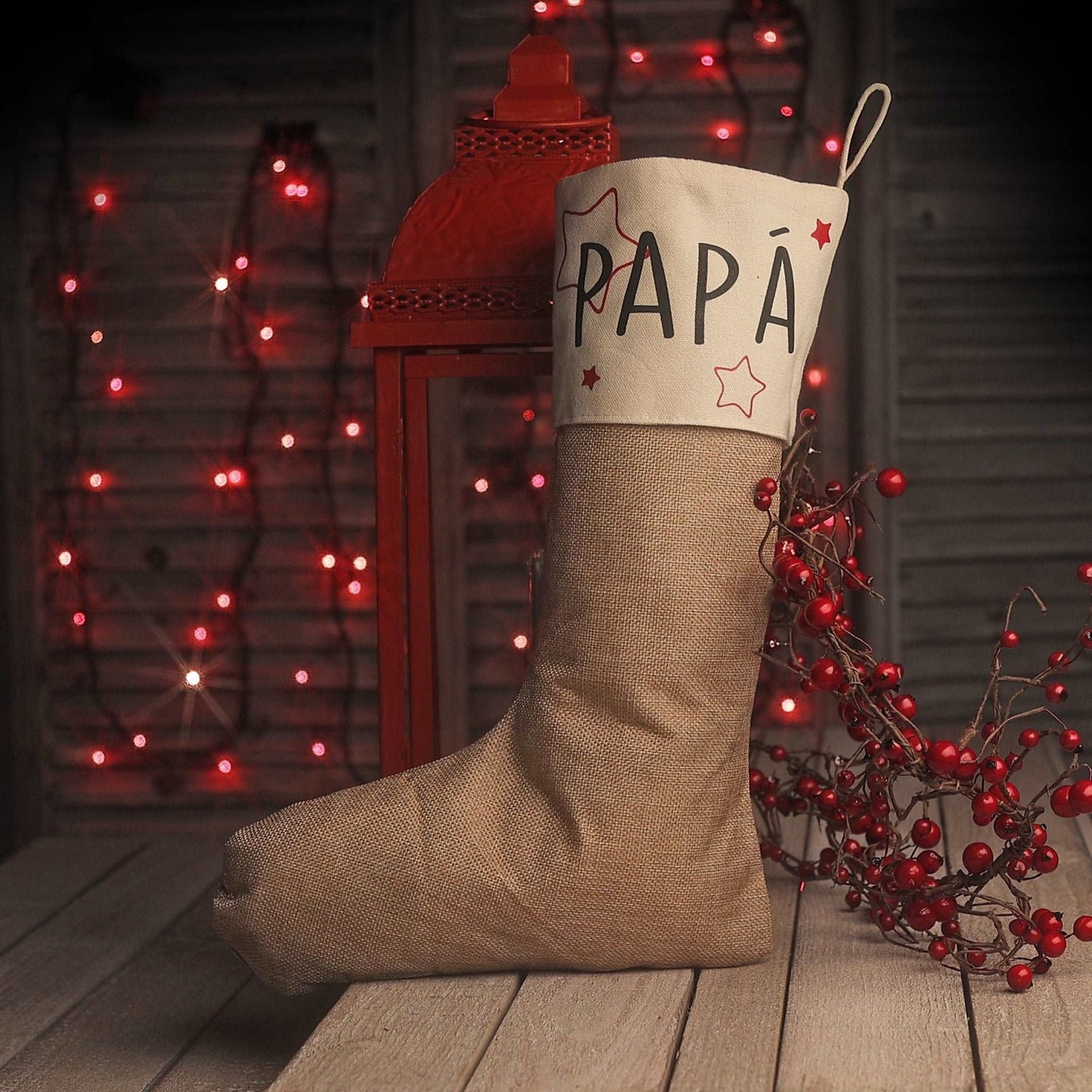 CALCETINES NAVIDAD PERSONALIZADOS FAMILIA ·ESTRELLAS· - Happy Moments Baby