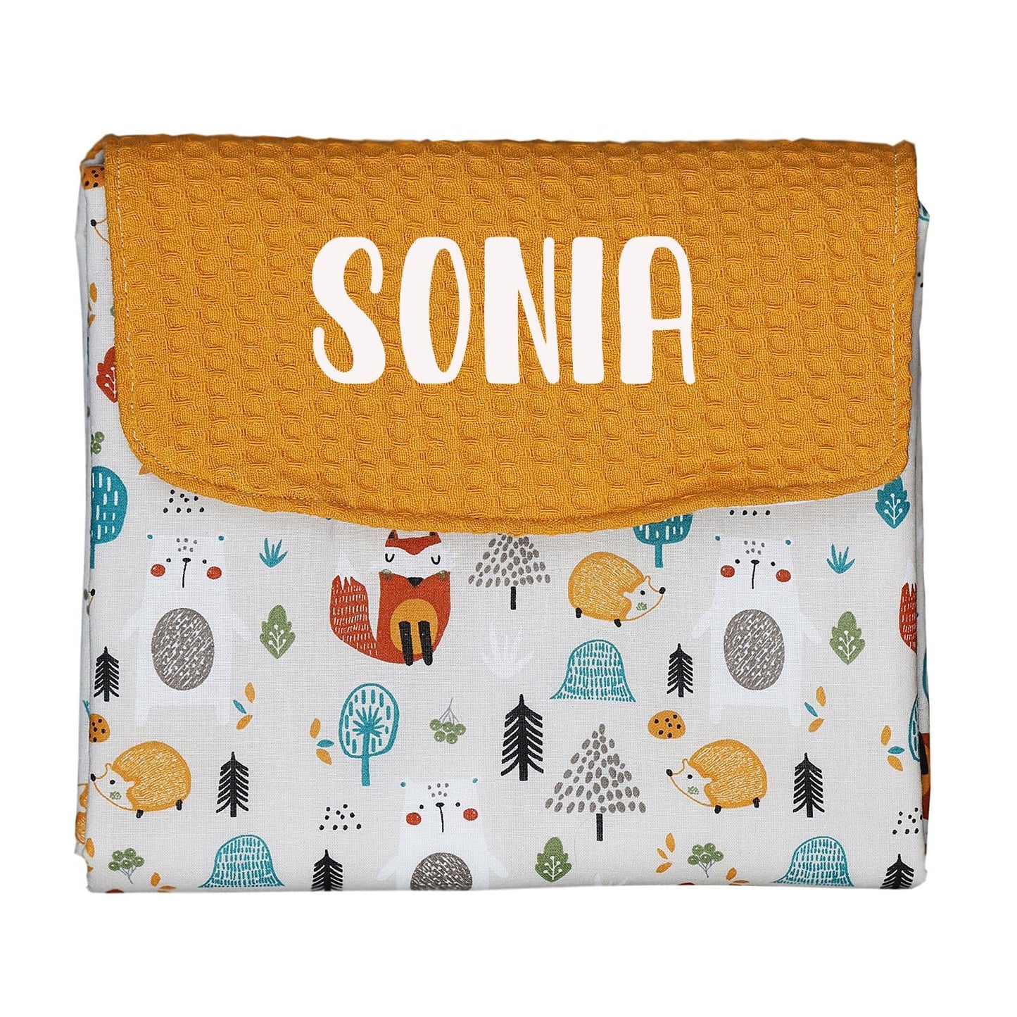 CAMBIADOR PLEGABLE PARA BEBÉ PERSONALIZADO ·FOREST· - Happy Moments Baby