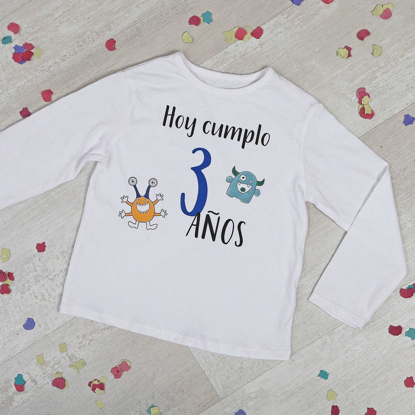 CAMISETA CUMPLEAÑOS ·MONSTERS· - Happy Moments Baby