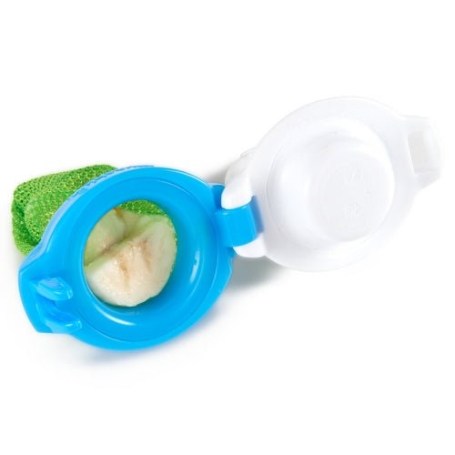CHUPETE PARA FRUTA CON REJILLA ALIMENTADOR DELUXE MUNCHKIN ·AMARILLO· - Happy Moments Baby
