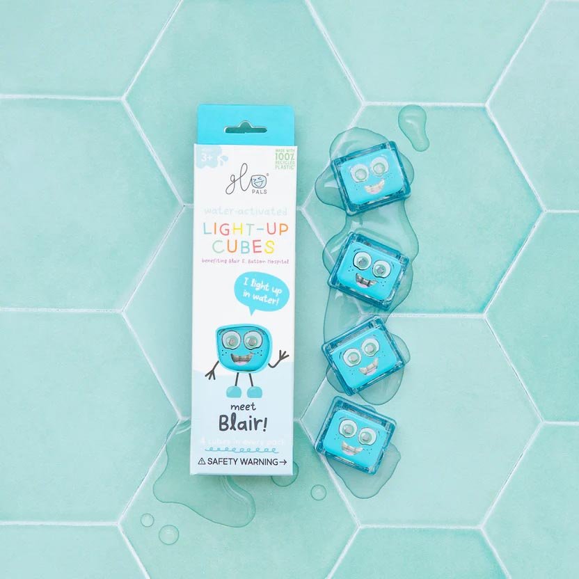 CUBOS DE LUZ PARA EL BAÑO GLOPALS ·4 CUBOS BLAIR AZUL· - Happy Moments Baby