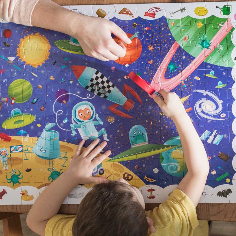 DETECTIVE PUZZLE LUDATTICA 108 PIEZAS ·EN EL ESPACIO· - Happy Moments Baby