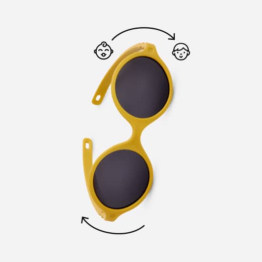 GAFAS FLEXIBLES DE PROTECCIÓN SOLAR (0-12 MESES) ·DIABOLA MOSTAZA· - Happy Moments Baby