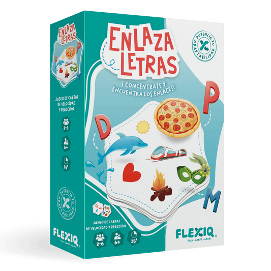 JUEGO DE CARTAS FLEXIQ ·ENLAZA LETRAS· - Happy Moments Baby