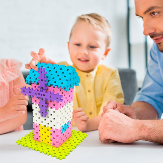 JUEGO DE CONSTRUCCIÓN BLOQUES MELI ·300 PIEZAS BASIC PASTEL· - Happy Moments Baby