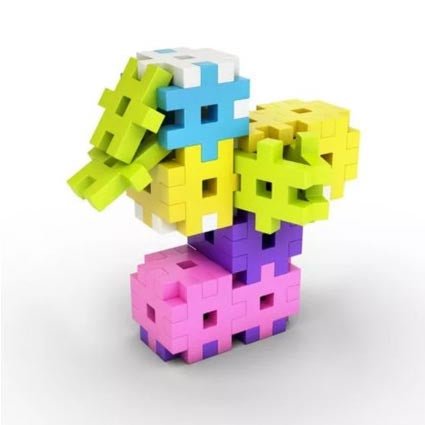 JUEGO DE CONSTRUCCIÓN BLOQUES MELI ·50 PIEZAS BASIC PASTEL· - Happy Moments Baby