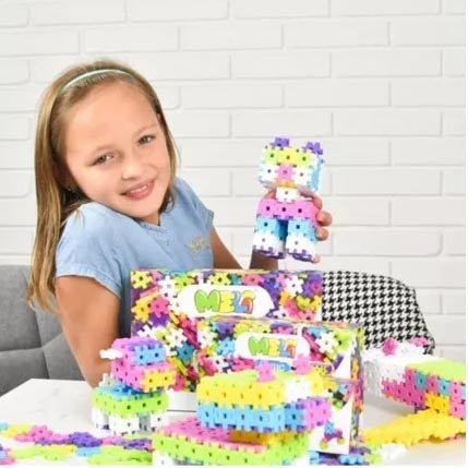 JUEGO DE CONSTRUCCIÓN BLOQUES MELI ·50 PIEZAS BASIC PASTEL· - Happy Moments Baby