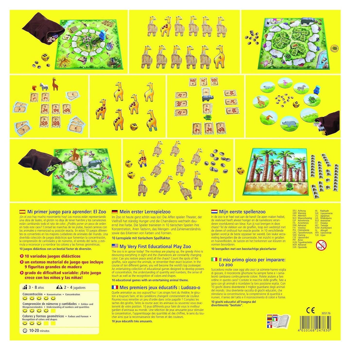 JUEGO DE MESA HABA ·MI PRIMER PARA APRENDER - EL ZOO· - Happy Moments Baby