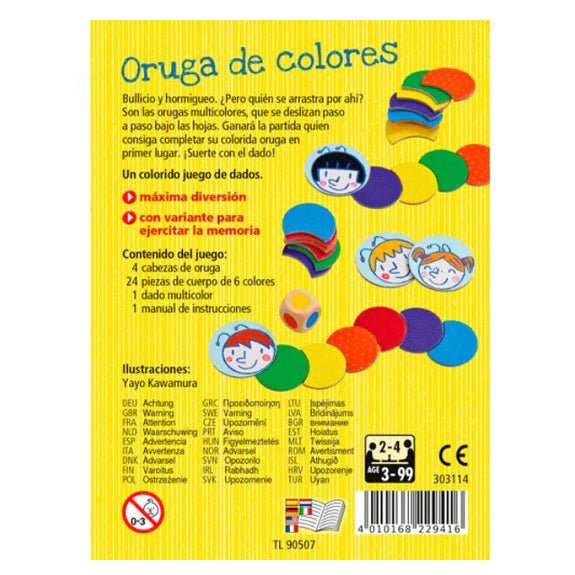 JUEGO DE MESA HABA ·ORUGA DE COLORES· - Happy Moments Baby
