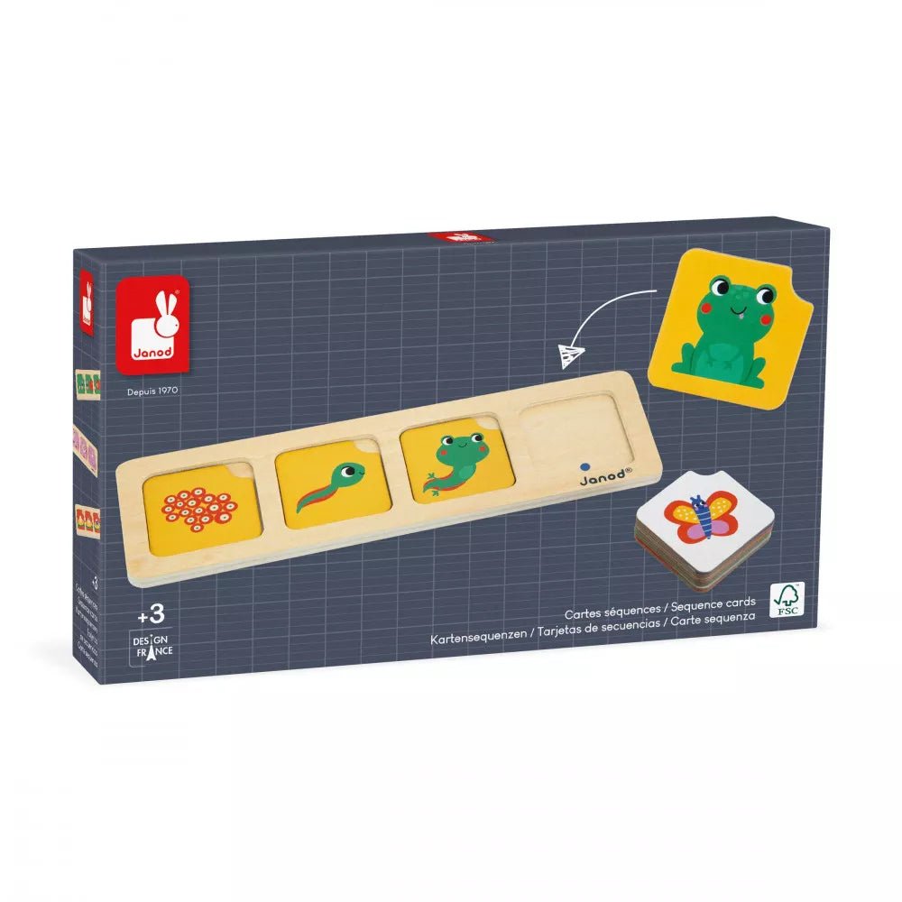 JUEGO EDUCATIVO JANOD ·SECUENCIA DE TARJETAS EL JARDÍN· - Happy Moments Baby