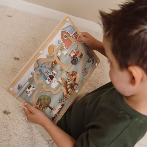 JUEGO LABERINTO MAGNÉTICO LITTLE DUTCH ·LITTLE FARM· - Happy Moments Baby
