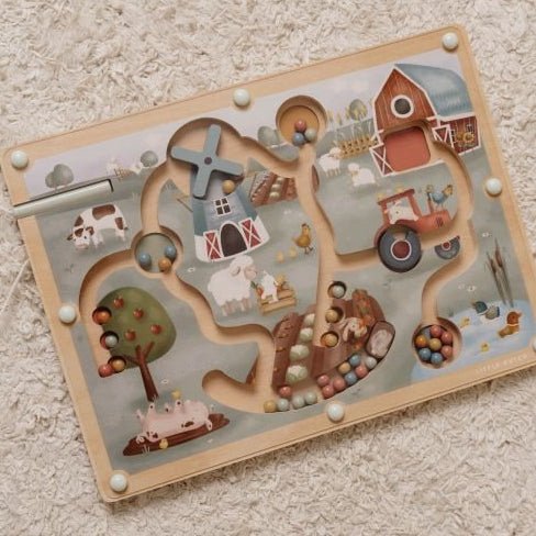 JUEGO LABERINTO MAGNÉTICO LITTLE DUTCH ·LITTLE FARM· - Happy Moments Baby