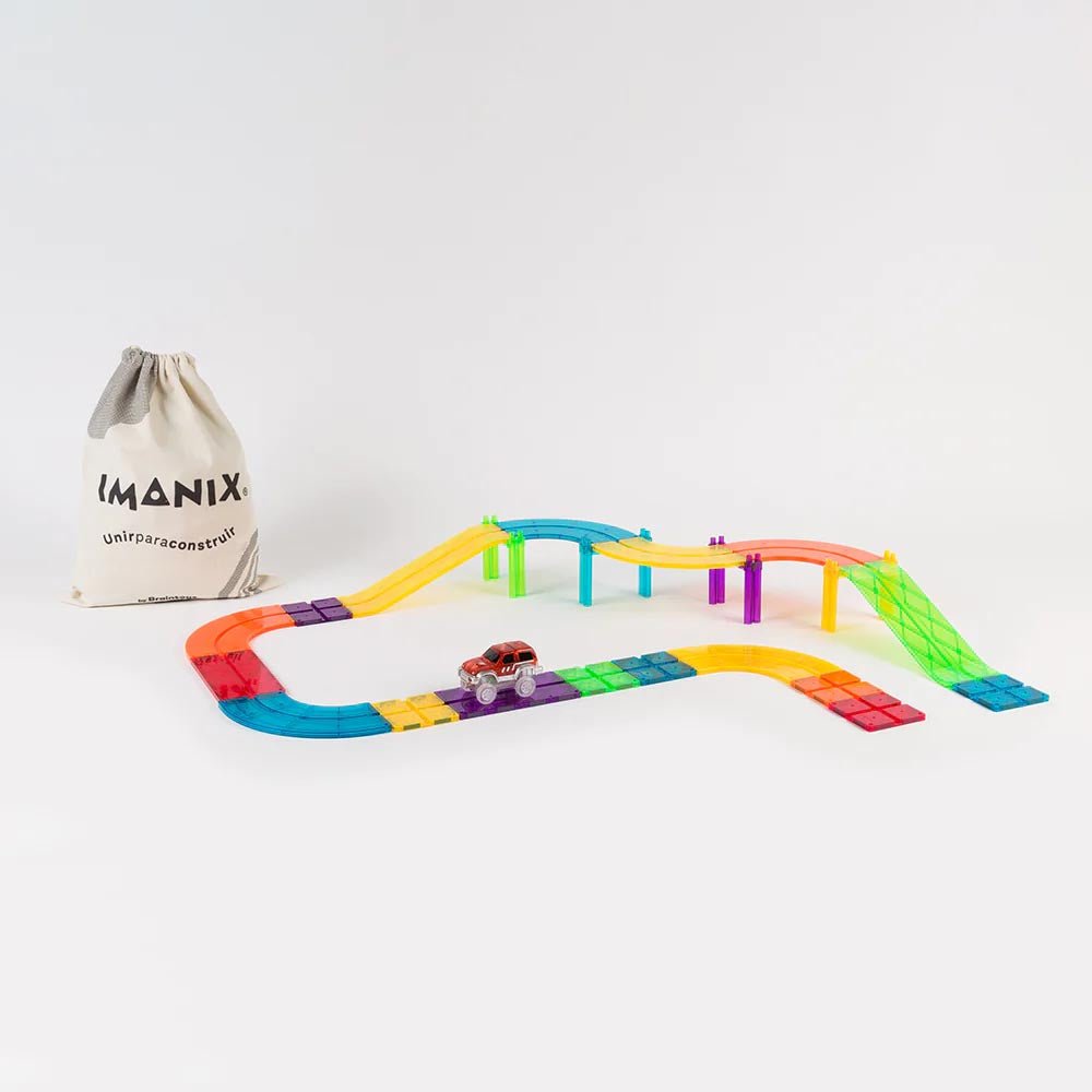 JUEGO MAGNÉTICO DE CONSTRUCCIÓN IMANIX ·PISTA 22 PIEZAS· - Happy Moments Baby