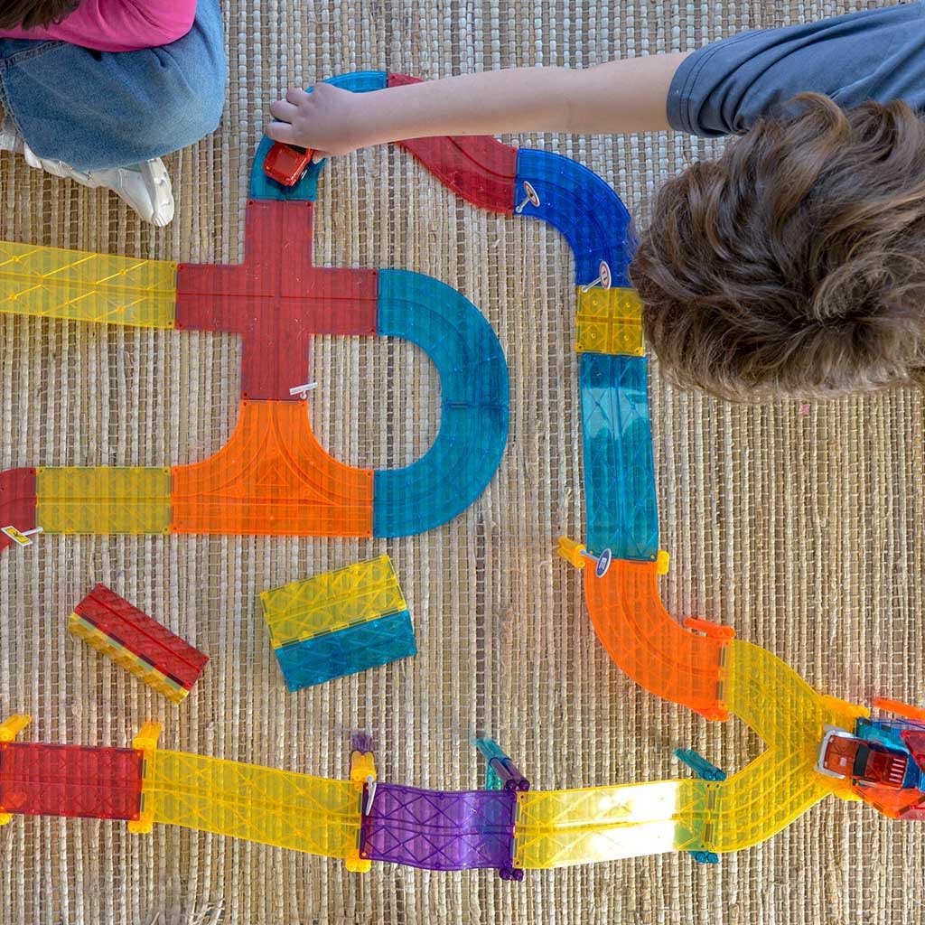 JUEGO MAGNÉTICO DE CONSTRUCCIÓN IMANIX ·PISTA 50 PIEZAS· - Happy Moments Baby