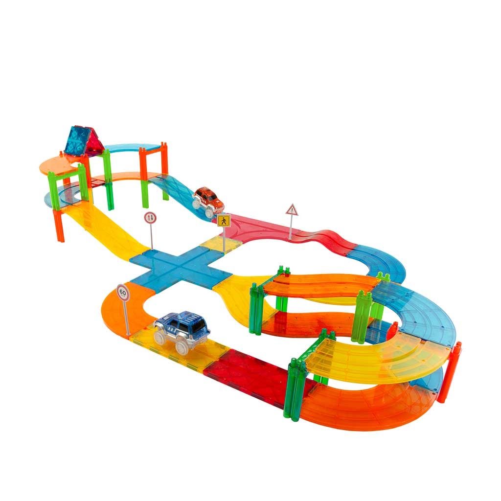 JUEGO MAGNÉTICO DE CONSTRUCCIÓN IMANIX ·PISTA 50 PIEZAS· - Happy Moments Baby