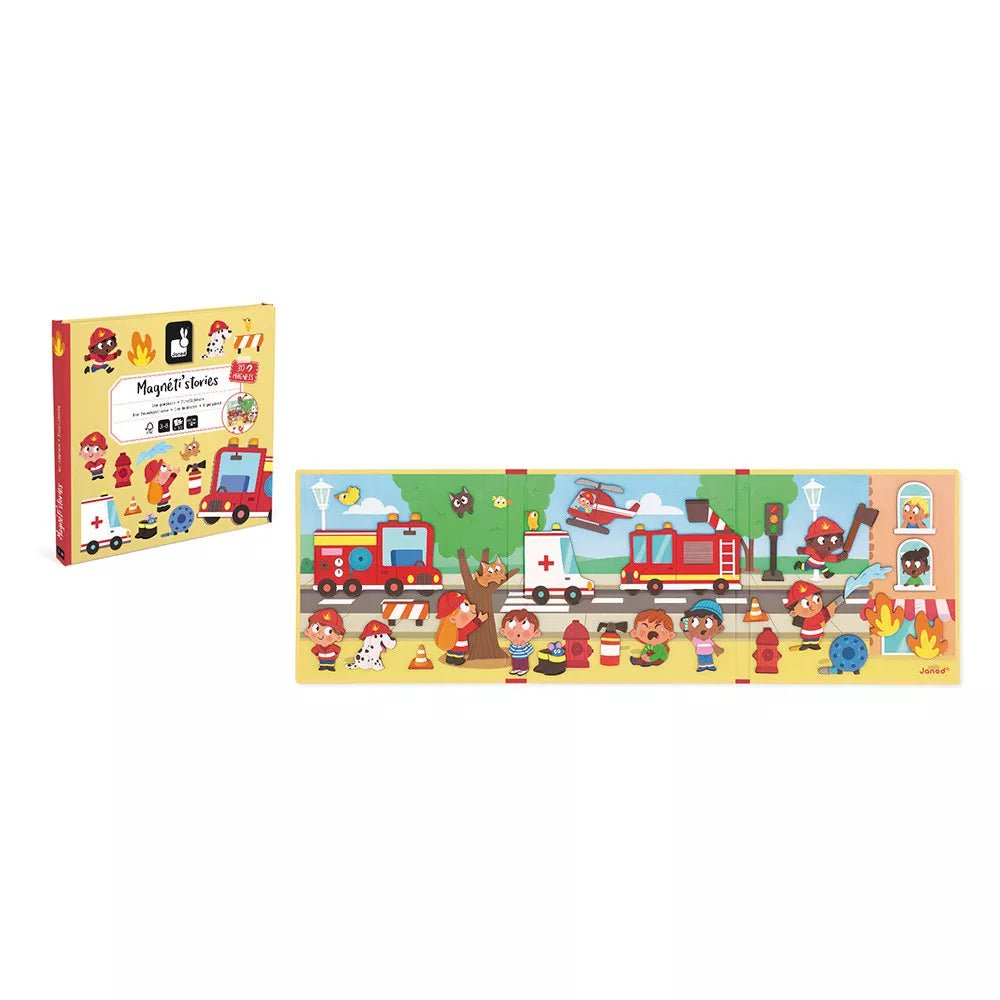 JUEGO MAGNÉTICO MAGNETI'STORIES JANOD ·LOS BOMBEROS· - Happy Moments Baby