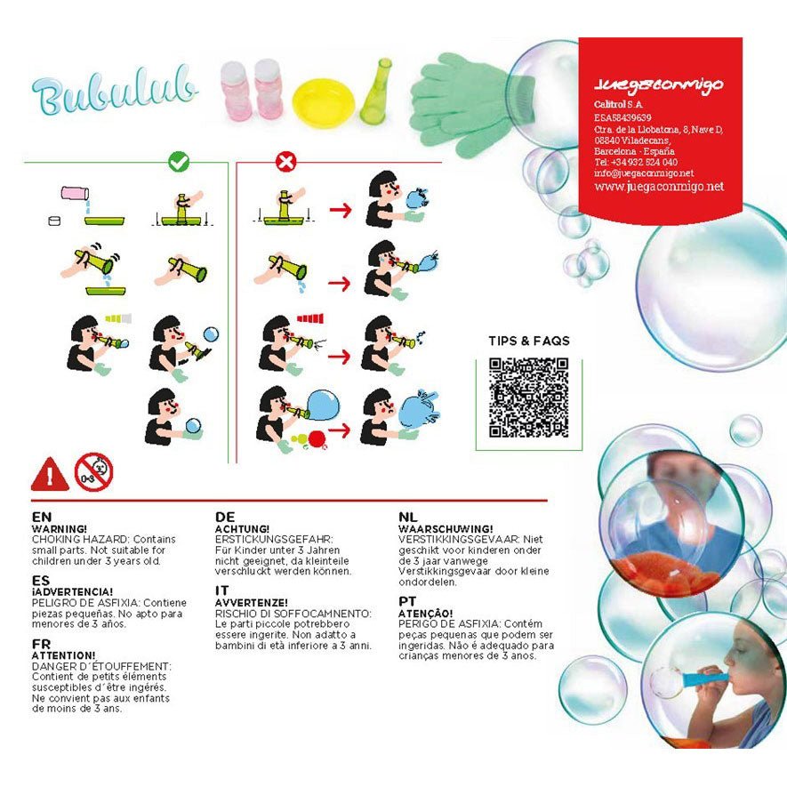 JUEGO POMPAS DE JABÓN ·BLUBULUB BOING BUBBLES· - Happy Moments Baby
