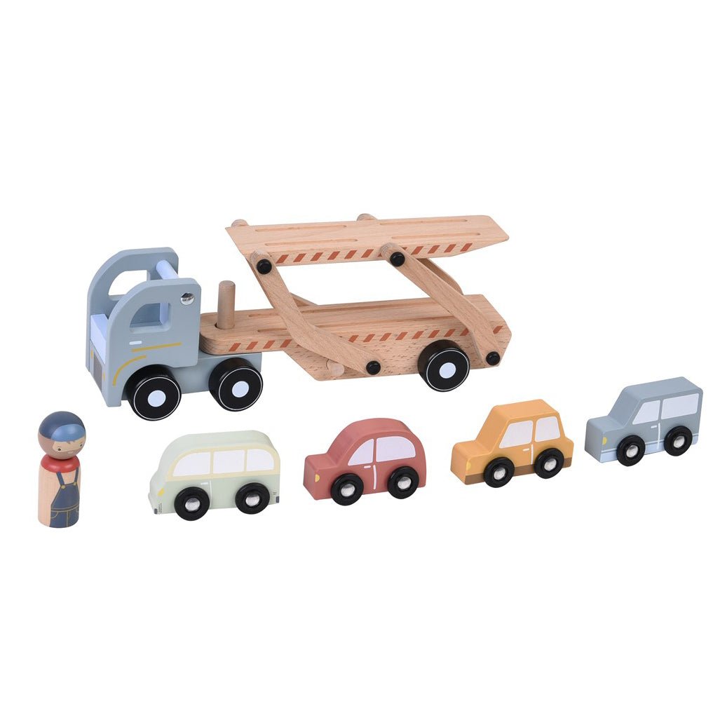 JUGUETE DE MADERA LITTLE DUTCH ·CAMIÓN DE TRANSPORTAR COCHES· - Happy Moments Baby