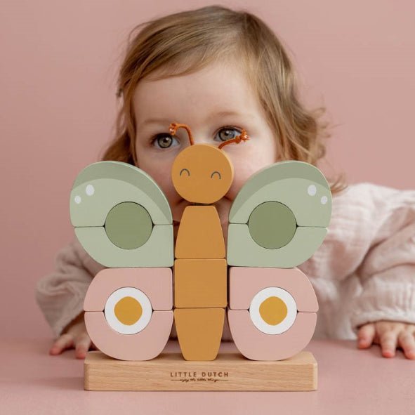 JUGUETE DE MADERA LITTLE DUTCH ·MARIPOSA APILABLE· - Happy Moments Baby