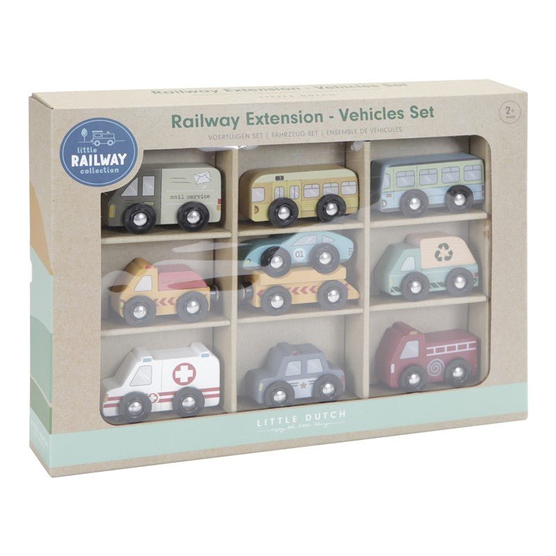 JUGUETE DE MADERA LITTLE DUTCH ·PACK DE VEHÍCULOS· - Happy Moments Baby