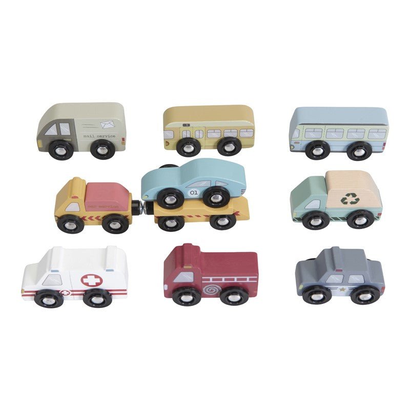 JUGUETE DE MADERA LITTLE DUTCH ·PACK DE VEHÍCULOS· - Happy Moments Baby