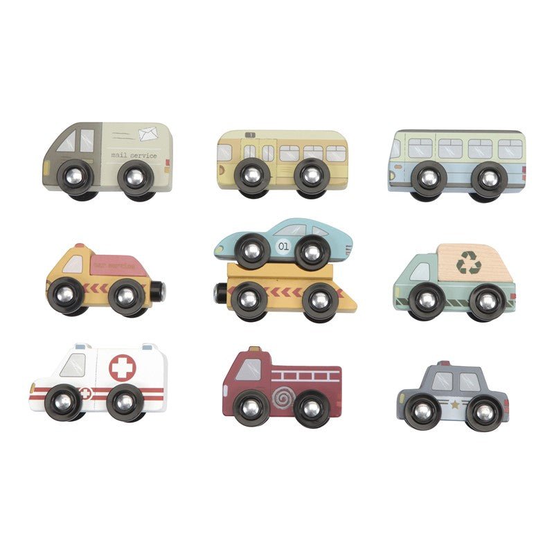 JUGUETE DE MADERA LITTLE DUTCH ·PACK DE VEHÍCULOS· - Happy Moments Baby